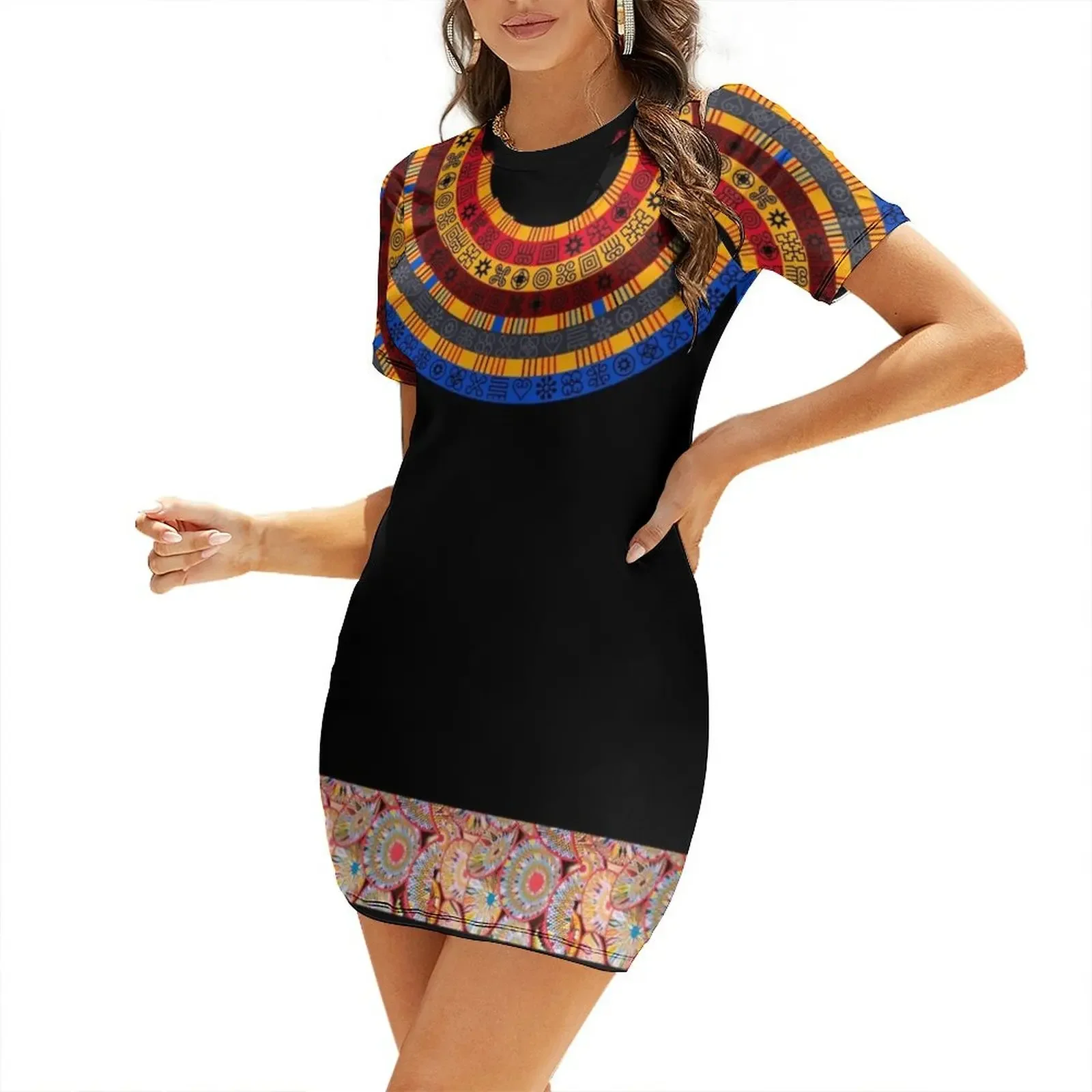 Ethiopian fashion Short-Sleeved Dress women's summer dress 2026 party dresses women