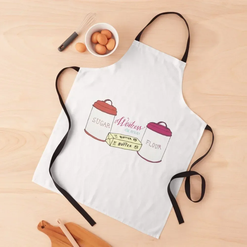 

Sugar, Butter, Flour Waitress the Musical Apron Kitchen Front Kitchen Items For Home Art Chef Accessory Apron