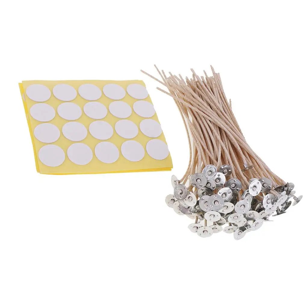 

Candle Wick Stickers Cotton Wicks with Sustains Candle Making Materials Craft Supplies for Homemade Candles