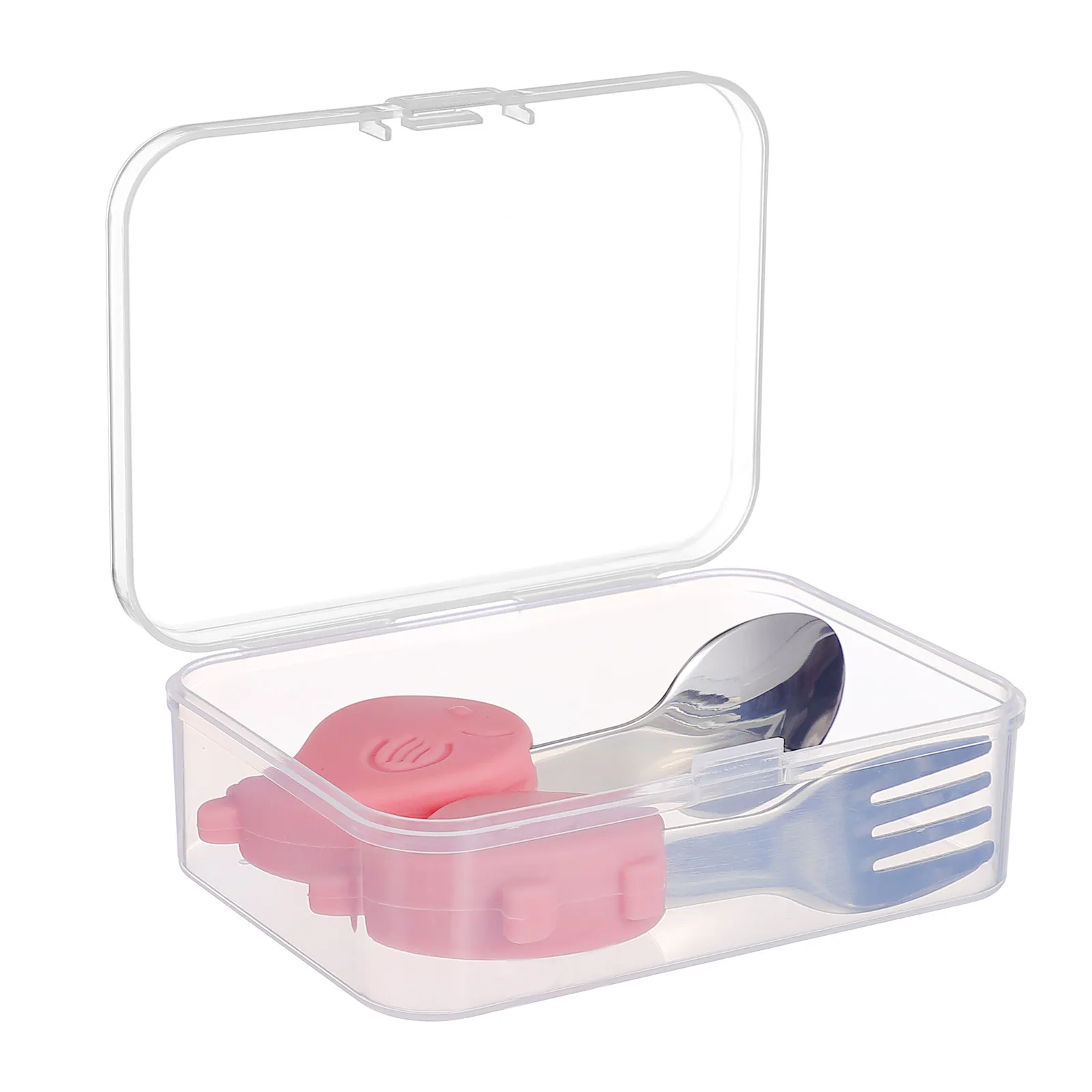 

1Set Baby Eating Tool Wear Resistant Safe Spoon Fork Baby Self-Training Lightweight Portable Utensils Suitable for Toddler