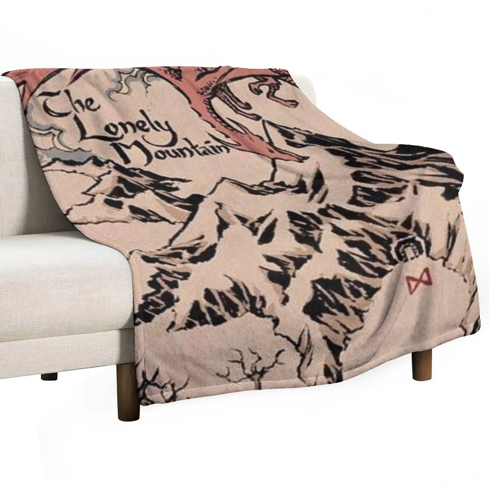 The Lonely Mountain Throw Blanket sofa bed halloween Blankets