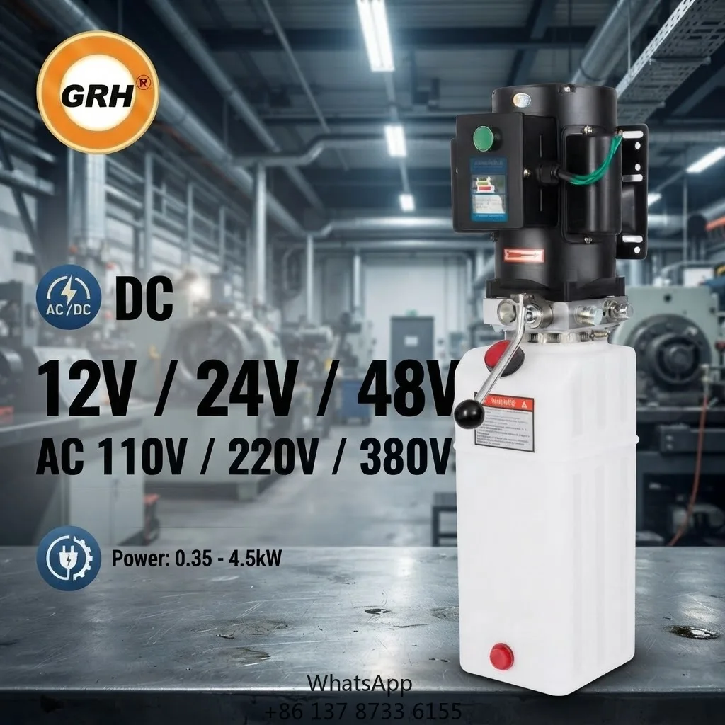 AC 220V 380V Motorized Hydraulic Unit Double Acting Pump 10-30L Cast Iron Tank 16Mpa For Industrial Lift Table Conveyor HPU