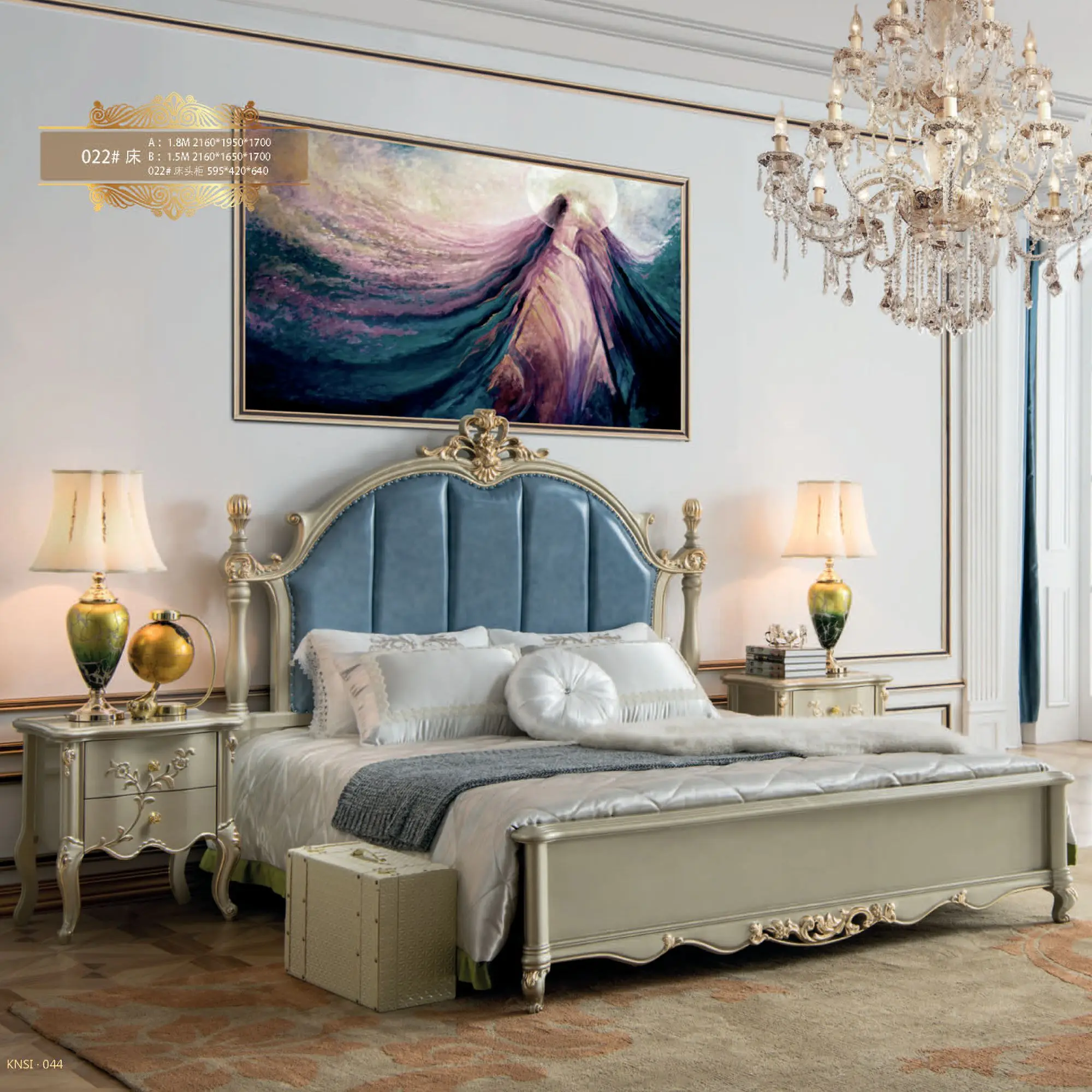 

For New European Classical Style Bedroom Furniture Bedroom Sets Hot Sale Fashion Top Quality Leather Beds