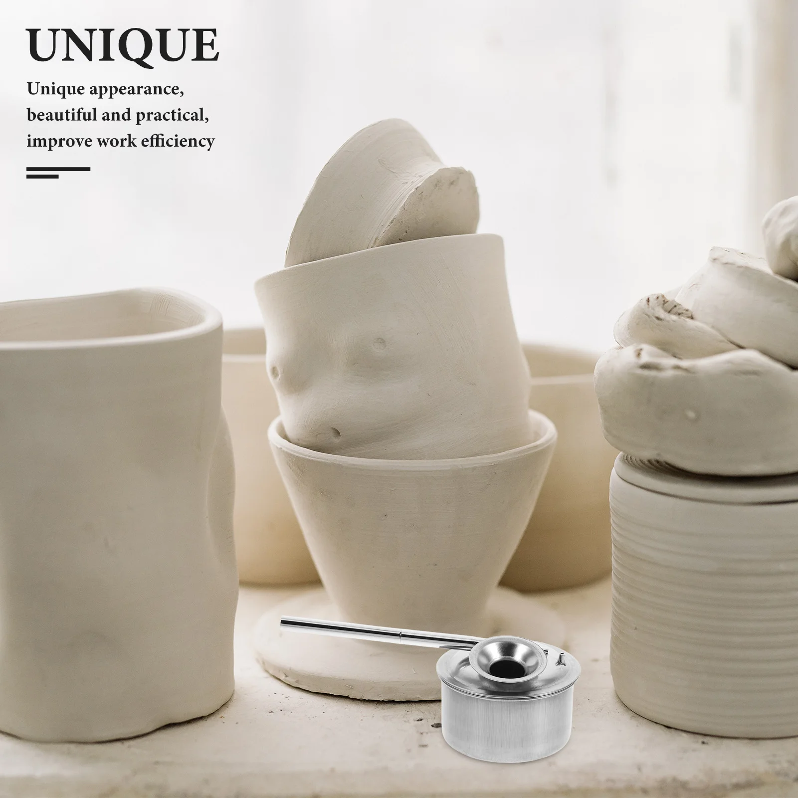 

100Ml Pottery Painting Sprayer Glaze Spray Pot Stainless Steel Clay Metal Glazing Pot Ceramic Sprayer Diy Pottery Tool