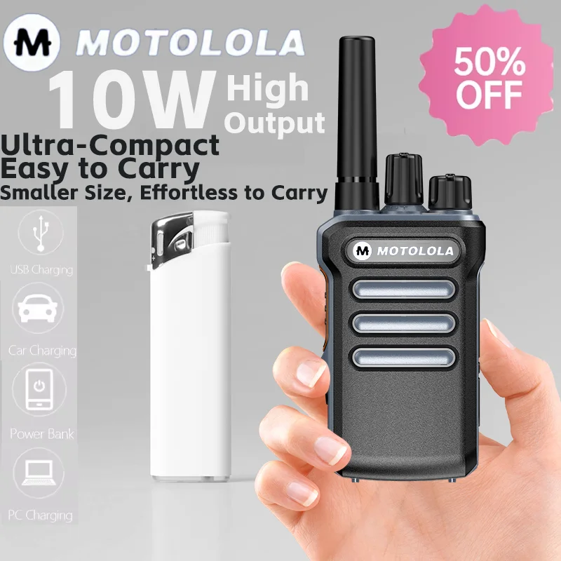 

Мини-рация, 10 Вт, компактная, VOX, FM, любительская радиостанция, Motolola 16 каналов Professiona