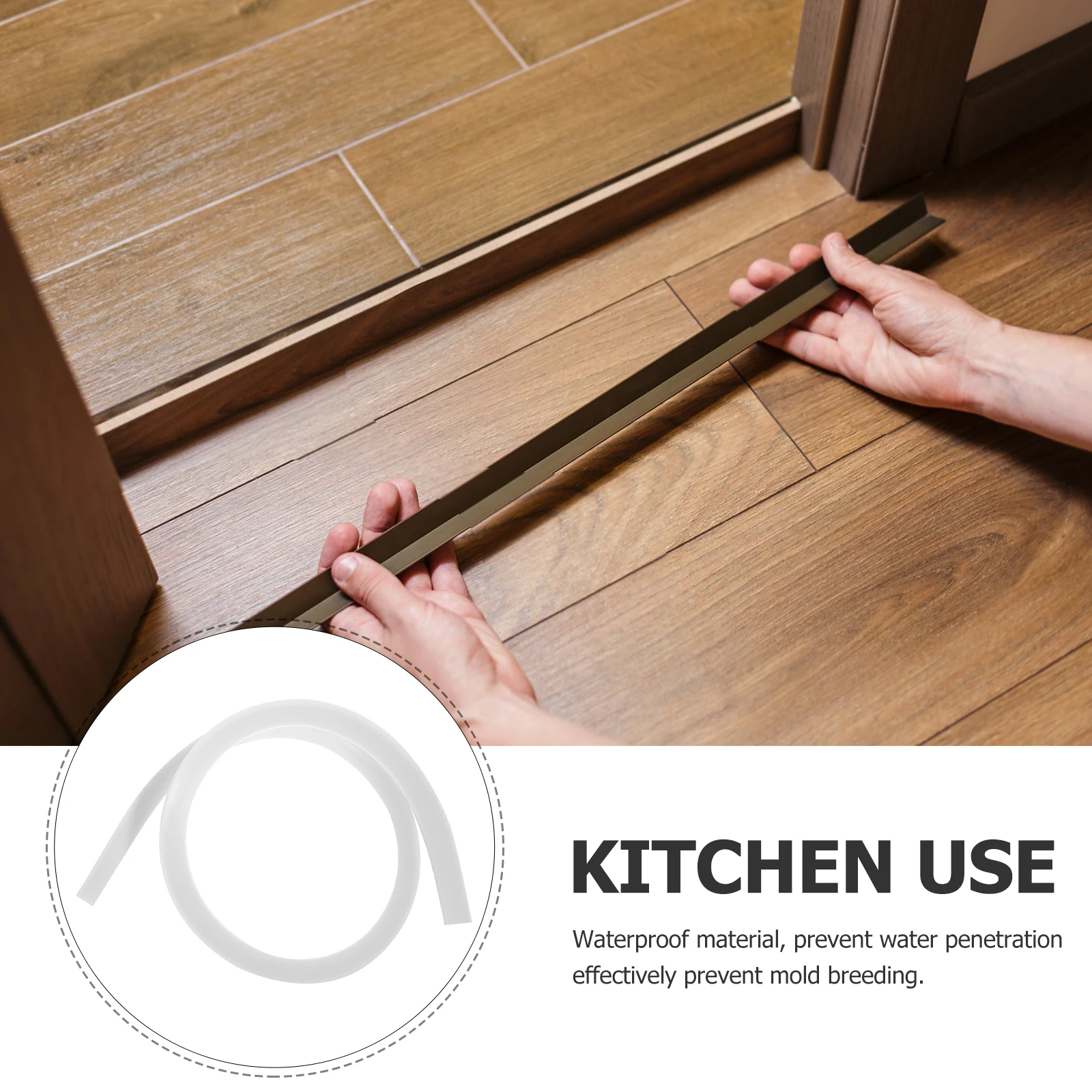 

Flexible Water Stopper For Bathroom Doorway Ramp Waterproof Barrier Shower Water Blocker Seal Mold Resistant