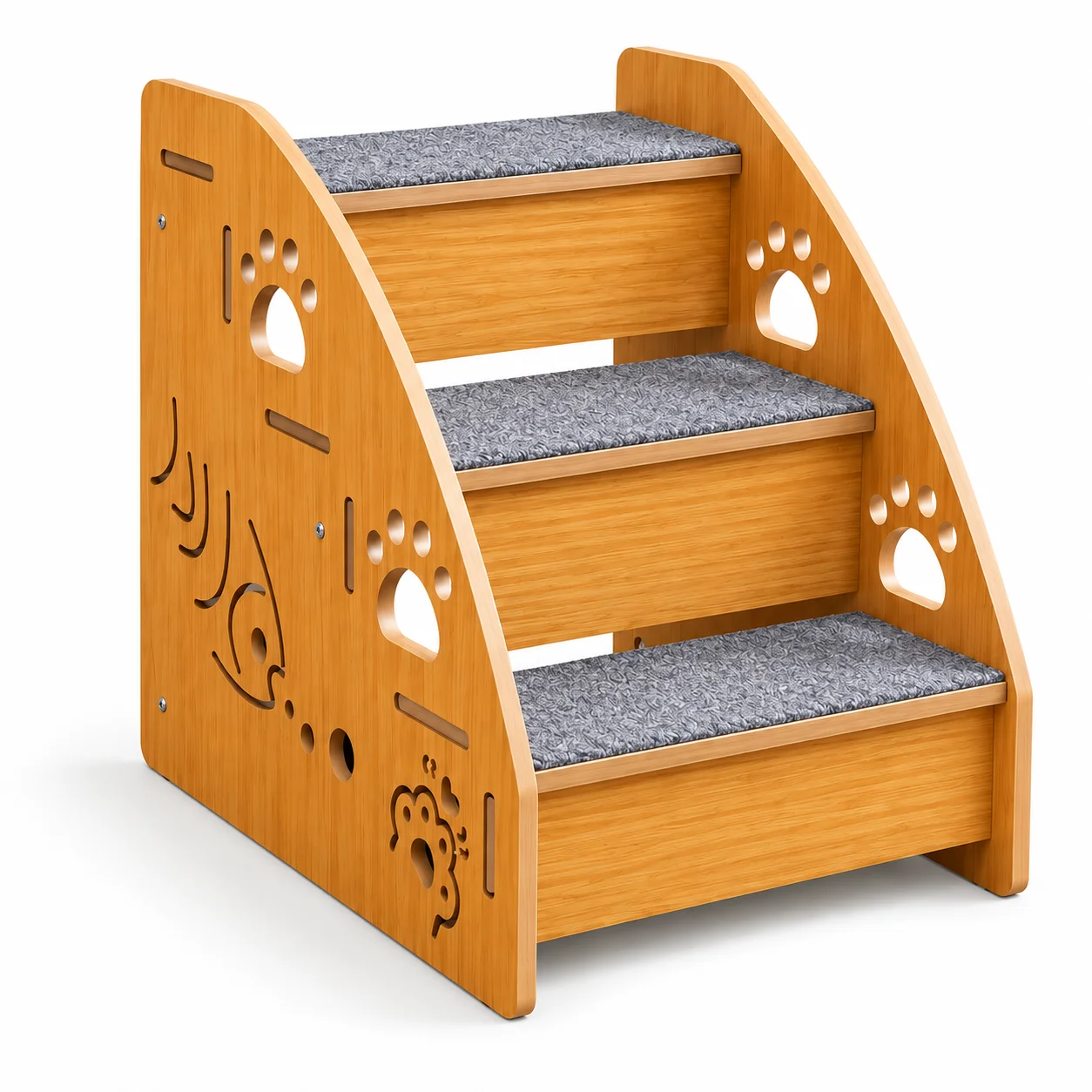 Scale per animali domestici, scale a 3 o 4 gradini con gradini bassi e pendenza graduale, rampa antiscivolo per facilitare il movimento degli animali domestici, adatta a cani e gatti di piccola