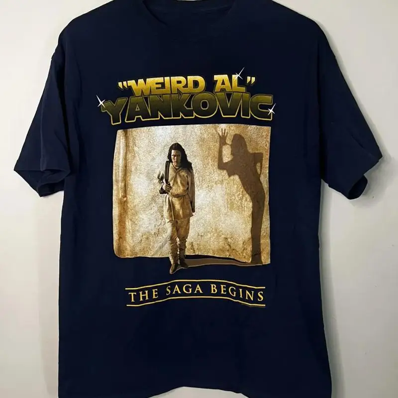 

Футболка Vtg WEIRD AL YANKOVIC Saga Begins, хлопковая, черная, размер S-5XL, BL541