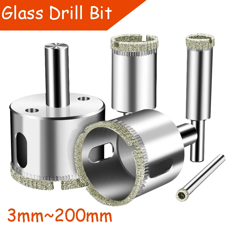 

3mm~200mm Glass Hole Opener Diamond Coating Drilling Tiles with a Drill to Take Holes Marble Glass Tile Drilling Fast Tool