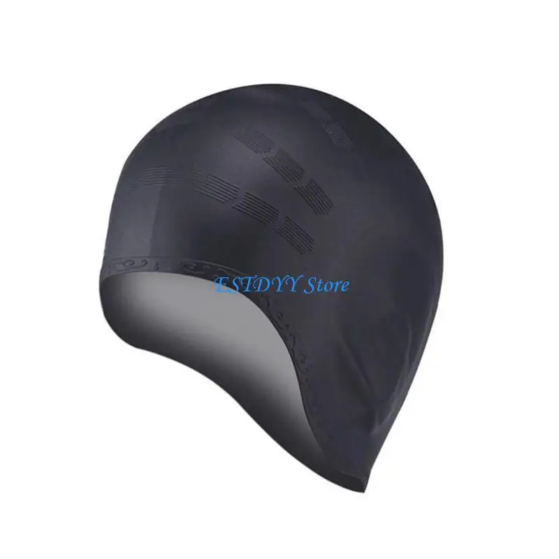 

G6DE Waterproof Soft Bathing Hat Swimming Hat Easy to Put On for Long Short Hair