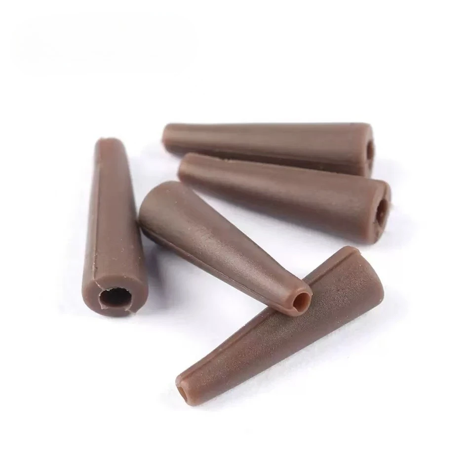 100Pcs Carp Fishing Terminal Tackle Tail Rubber Tubes, Cone Rigs Sleeves, Lead Clips, Fishing Accessories
