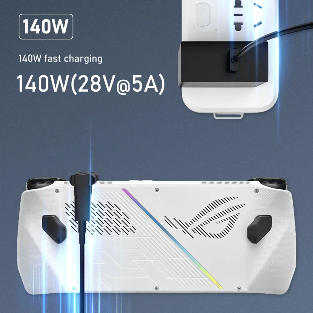 Аксессуары для ASUS Rog Ally/NS Switch Console PD140W Type-C Male Female Adapter 20Gbps 180 градусов U-образный Coverter