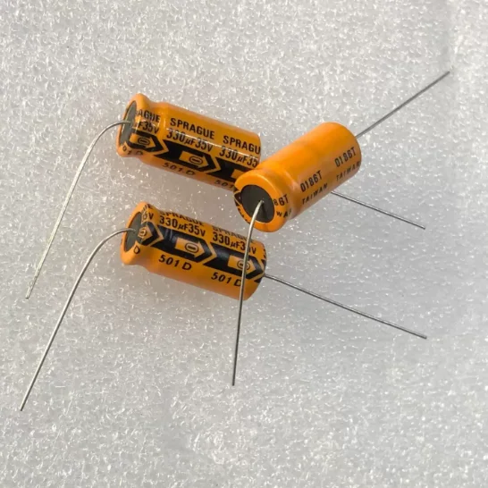 20pcs/lot original sprague 35V 330UF 501D 10X21MMaudio axial aluminum electrolytic capacitors free shipping
