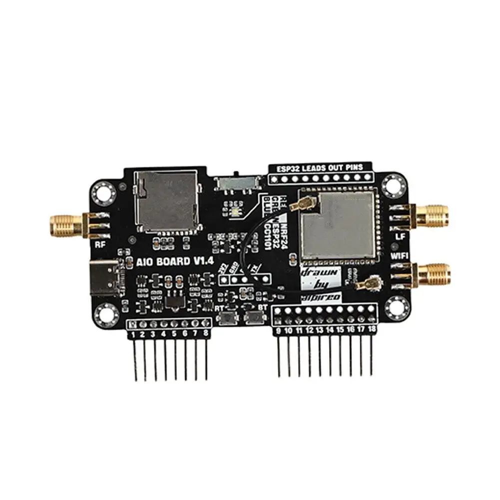 For Flipper Zero 3 In 1 Expansion Board Wifi 2.4g Module High Gain Cc1101 Module For Nrf Sniffer,Mousejacker
