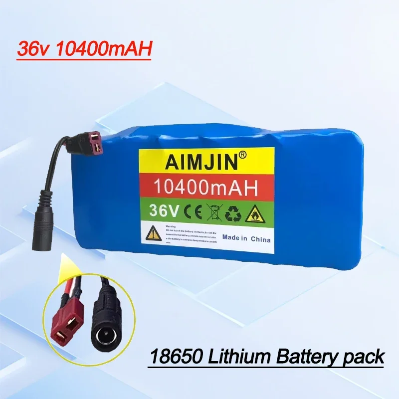 

10S4P 36V 10400mAh Lithium Battery Pack 18650 10.4Ah for 250W 450W 750W,for scooter balance vehicles battery replacement