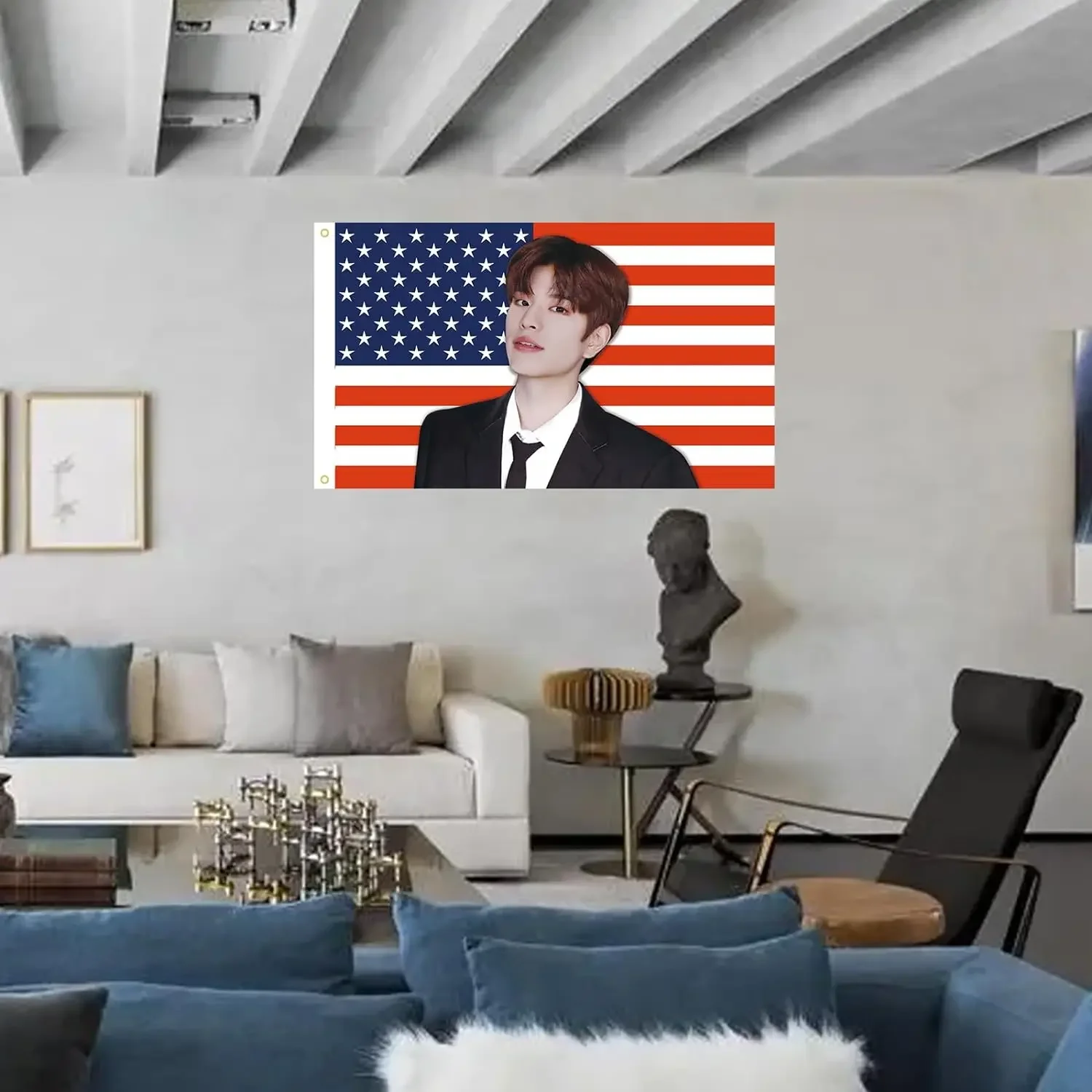 5x3 футов Seung-min, флаг США, гобелен, постер, забавный баннер для общежития, спальни, стены, студенческой вечеринки, украшения для дома и улицы