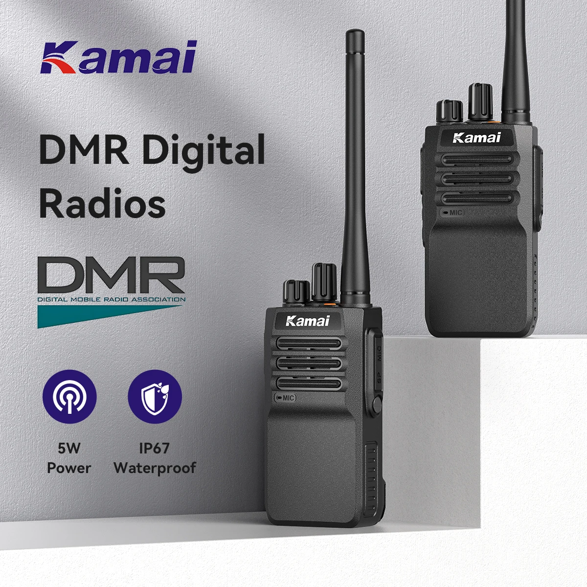 KAMAI DMR DR6500 Digital Walkie Talkie Encryption AES128 AES256 Two Way Radio Long Range Professional DMR Radio Amateur Portable