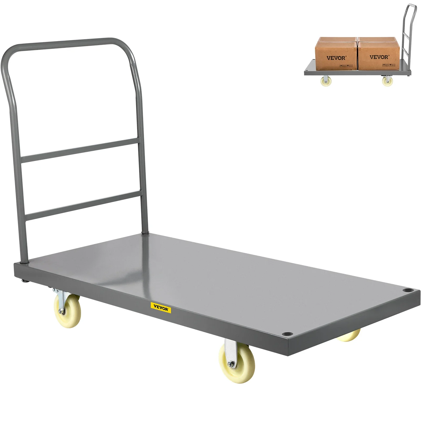 Platform Truck,2000 lbs Capacity Steel Flatbed Cart, 47