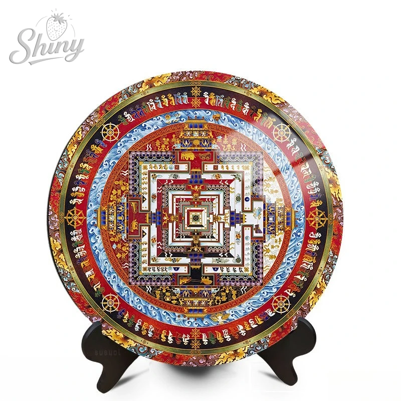 New Buddhism supply tibet buddhist Kalachakra Mandala Mantra Scripture holy display altar family bless temple monk worship view 5