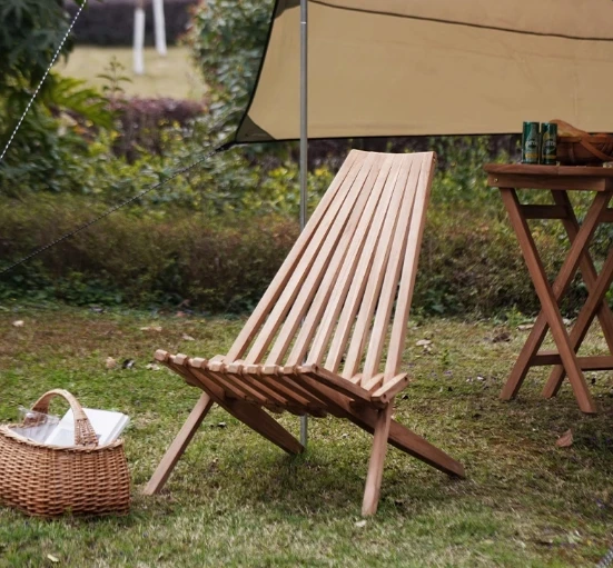 The product can be customized. Outdoor open-air all-solid wood foldable recliner