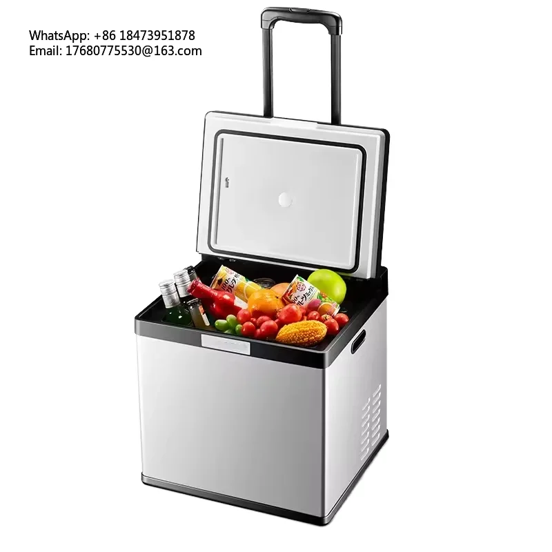 New Arrival 18L Freezer DC 12/24v Parking Refrigerator With Wheel Outdoor Portable Fridge Mobile Fridge For RV Caravan