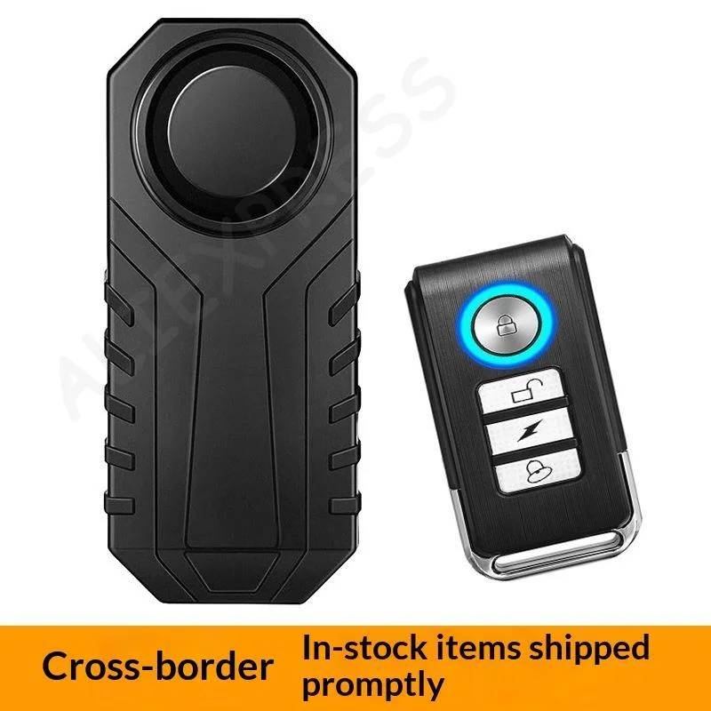 [G]New Wireless Anti Theft Vibration Alarm With Remote Control 113dB Loud For Bikes Motorcycles Doors Windows 2