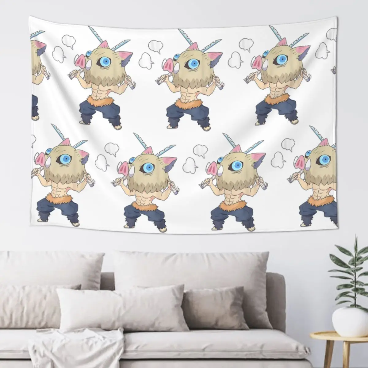 Slayer Demon Anime Teams Tapestry Hippie Wall Hanging Aesthetic Home Decor Tapestries for Living Room Bedroom Dorm Room