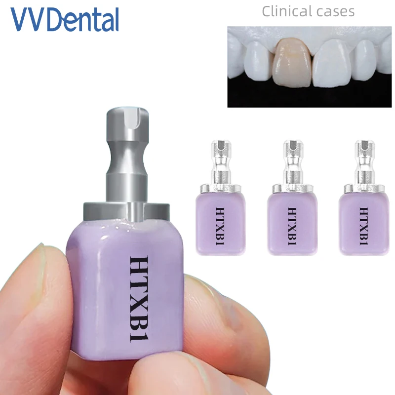 5Pcs/Box Lithium Disilicate C14 Dental Lab Glass Ceramic Blocks HT / LT For CAD CAM Sirona Cerec Veneer Dentist Materials