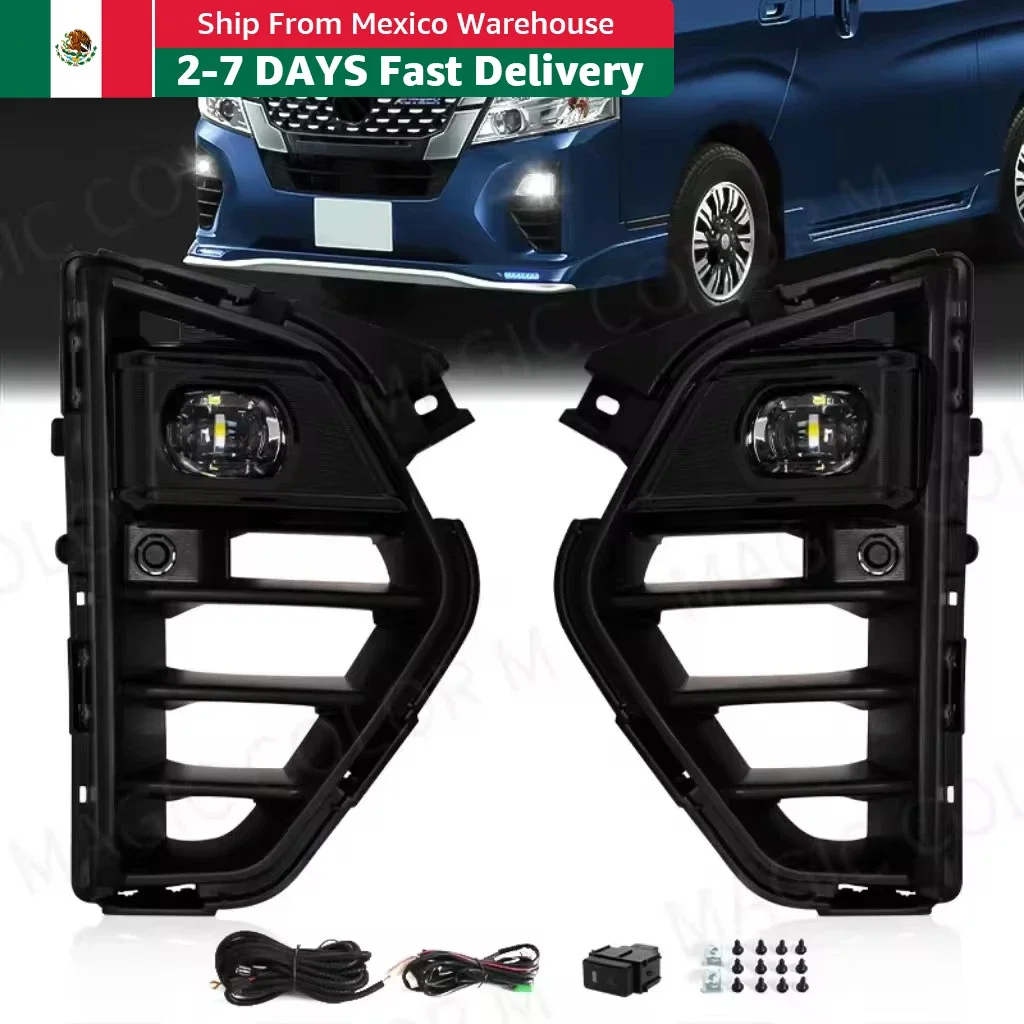 

Car Front Bumper LED Fog Lights For Nissan Caravan Micro Bus / Urvan NV350 2023 DRL Daytime Running Lights Driving Lamp 12V