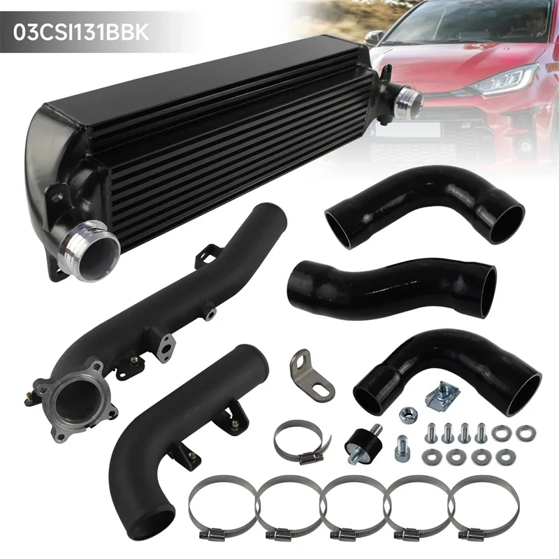 High-performance Intercooler & Charge Boost Pipe Hose Kit Toyota GR Yaris 1.6-L 1.6T 192KW /261PS Engine Turbo 2020+Bar & Plate