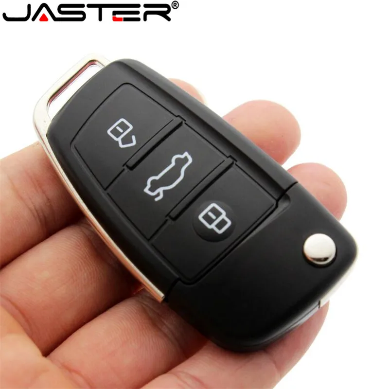 JASTER Car Keychain USB Flash Drive 64GB Black Pen Drives 32GB Plastic Memory Stick 16GB Volume Sales U Disk 8GB 4GB 128GB