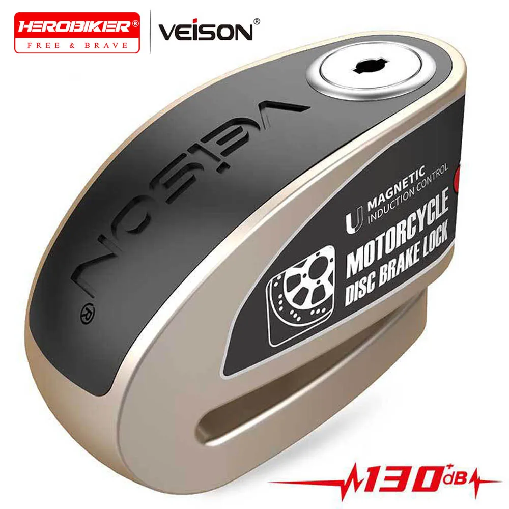 

Велосипедный водонепроницаемый замок дискового тормоза, сигнальный замок 130 дБ, интеллектуальные управляемые мотоциклетные сигнальные замки, противоугонные замки для езды на скутере