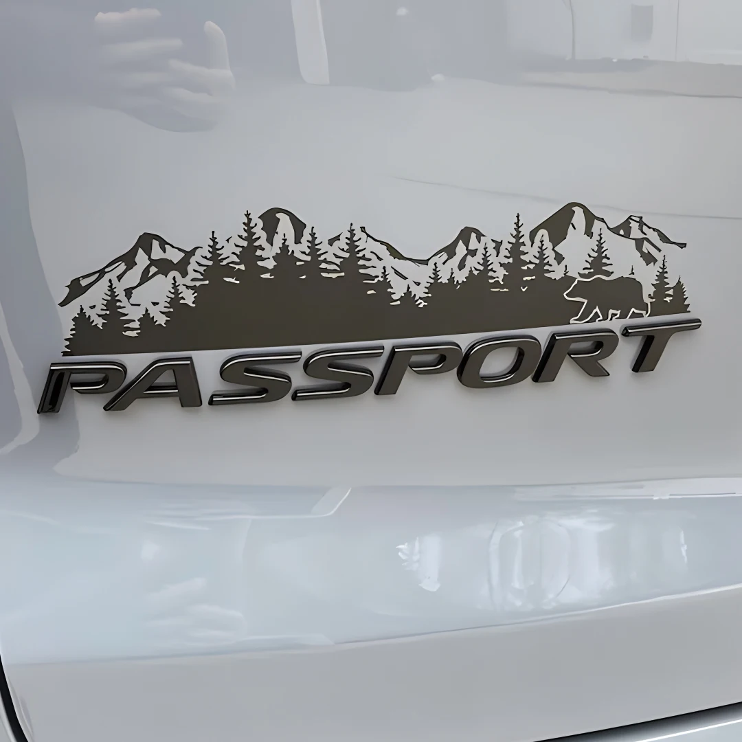 ملصق ذيل السيارة المزخرف للغابات والدب ، شعار السيارة ، ملصق الفينيل الرسومي ، الشارات لسياراتك ، سيارات الرباعي ، الشاحنات