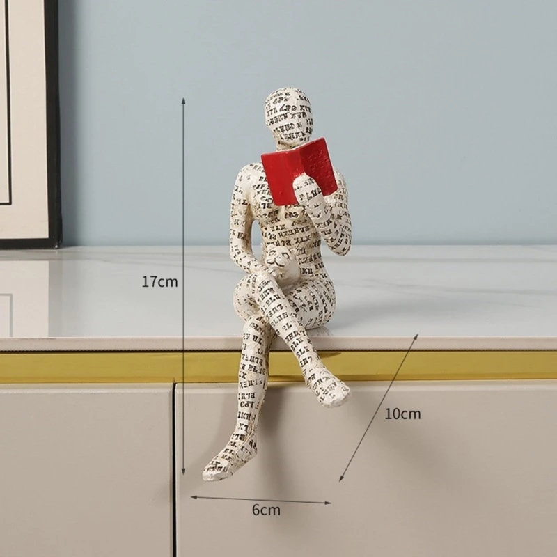 Captivating Resin Sculpture Portraying a Literary Woman