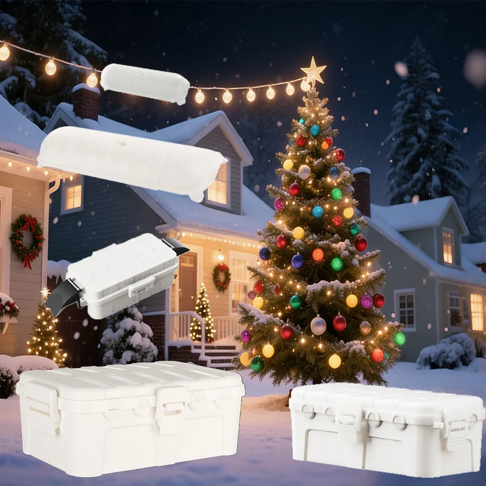 Waterproof Junction Box Outdoor Electrical Watertight Box as Christmas Decor for Outdoor Extension Cords Light Power Strips Plug
