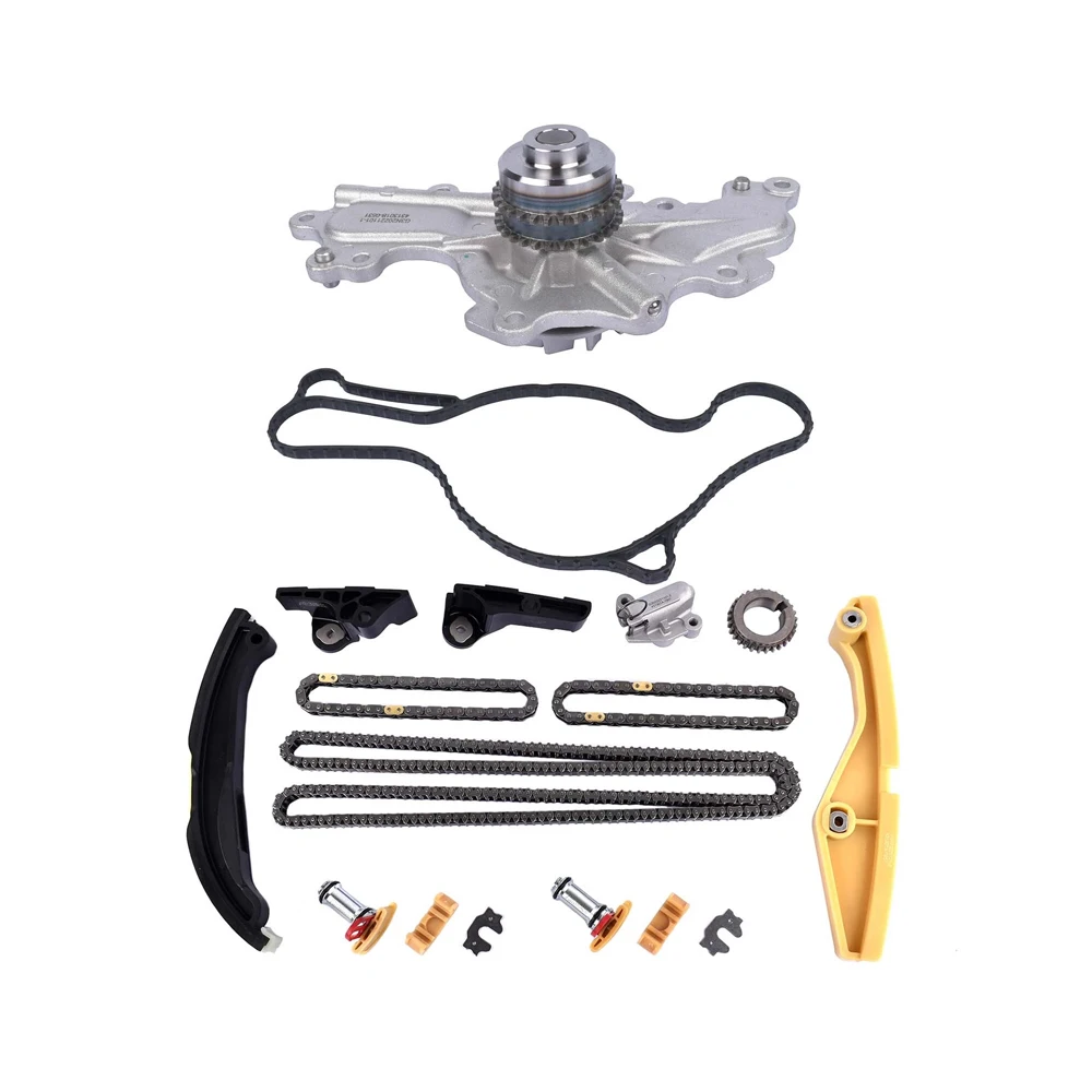 Engine Parts Timing Chain Kit Water Pump Fit 3.5 3.7 L Gas For Ford Explorer Taurus Lincoln MKS MKX MKZ 3.5L 3.7L V6 2011-2019