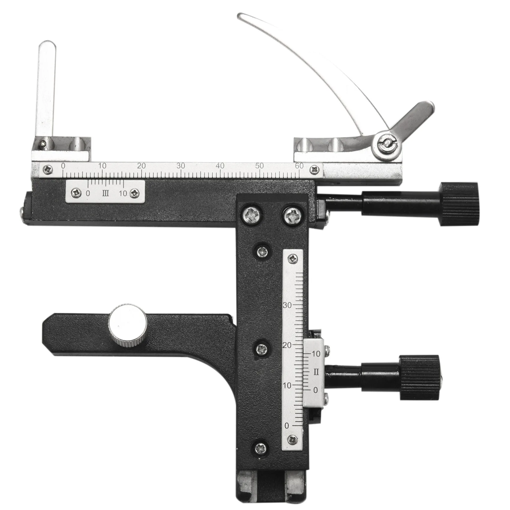 Microscope Attachable Mechanical Stage X-Y Moveable Caliper Vernier With Scale