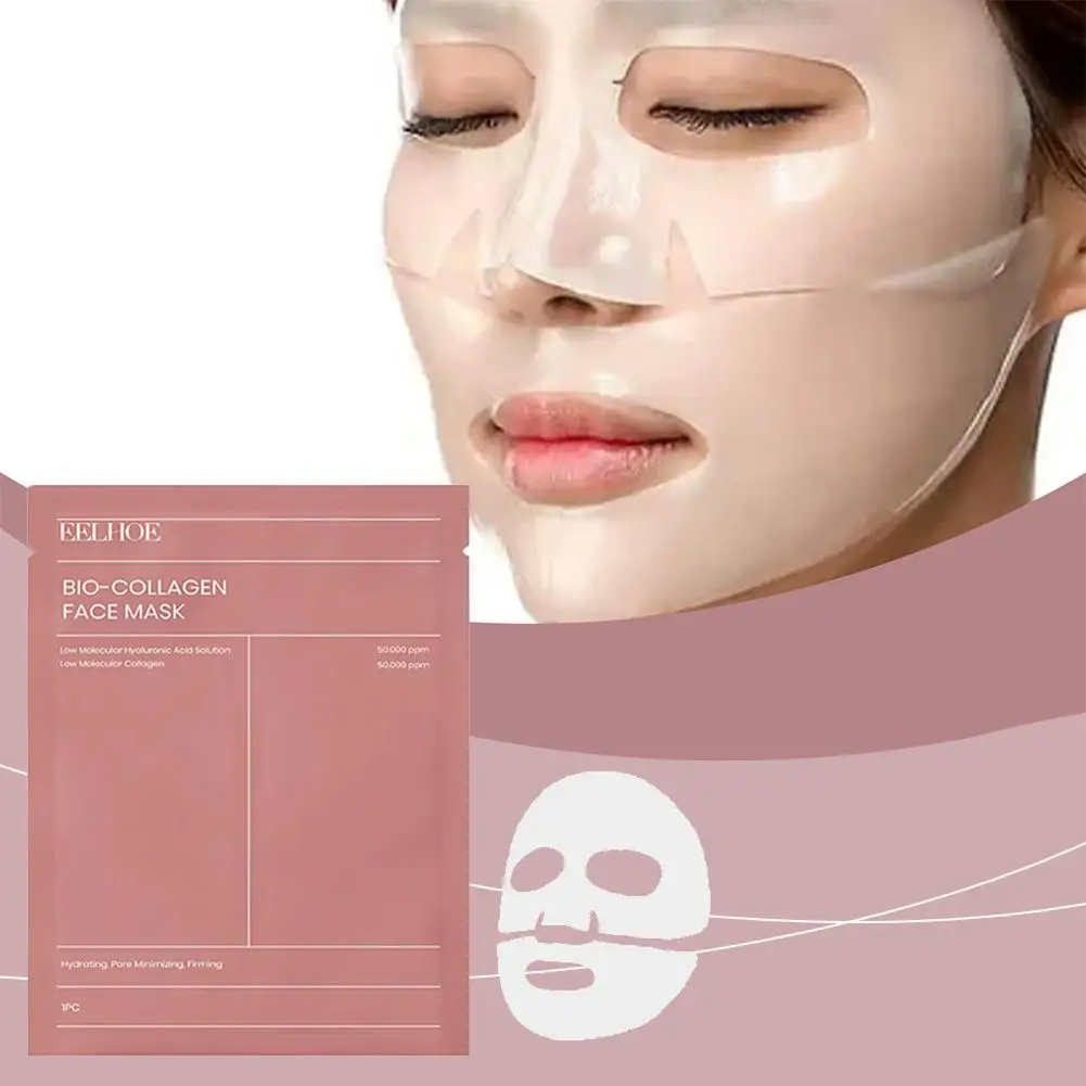 Mascarilla facial de biocolágeno para mujer, proteína de colágeno, hidrogel, Gel suave, hidratante profunda, productos para el cuidado de la piel