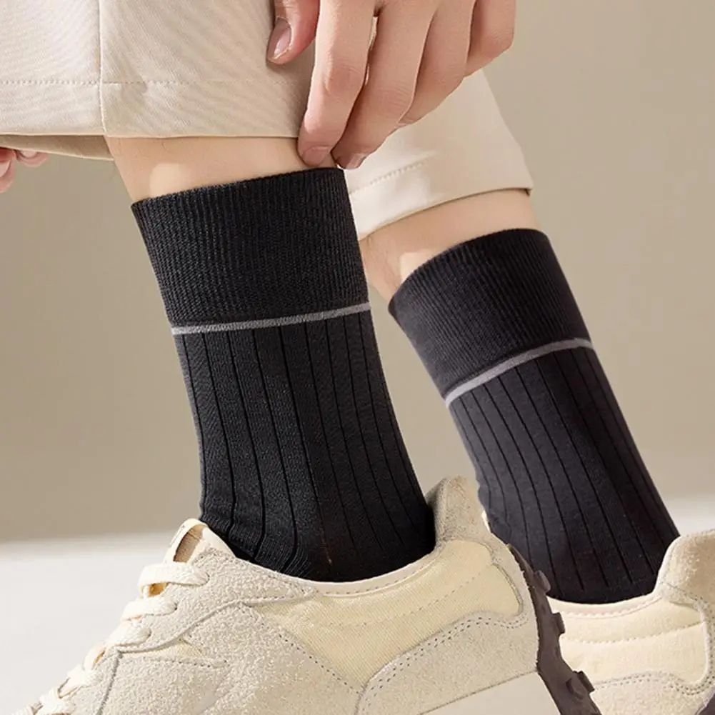 Calzini antibiosi da uomo Calzini eleganti in cotone da uomo Calzini a costine con tecnologia antibiosi inodore Traspirante Casual per uomo