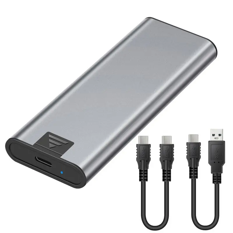 Alloy Shell USB3.1 to M.2 NVME Solid State Drive Box NVME PCI Protocol Type-C Screw Free Installation