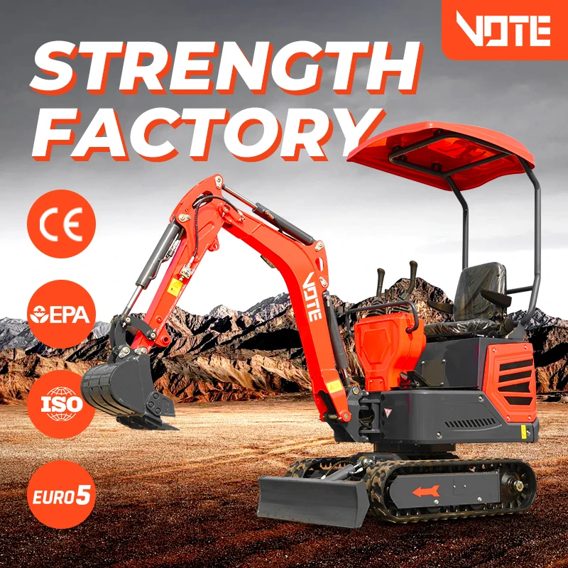 

Factory Prices Mini Excavator 1.2Ton 1Ton 1.5Ton Hydraulic Crawler Small Digger High Quality Epa Engine Micro Excavators