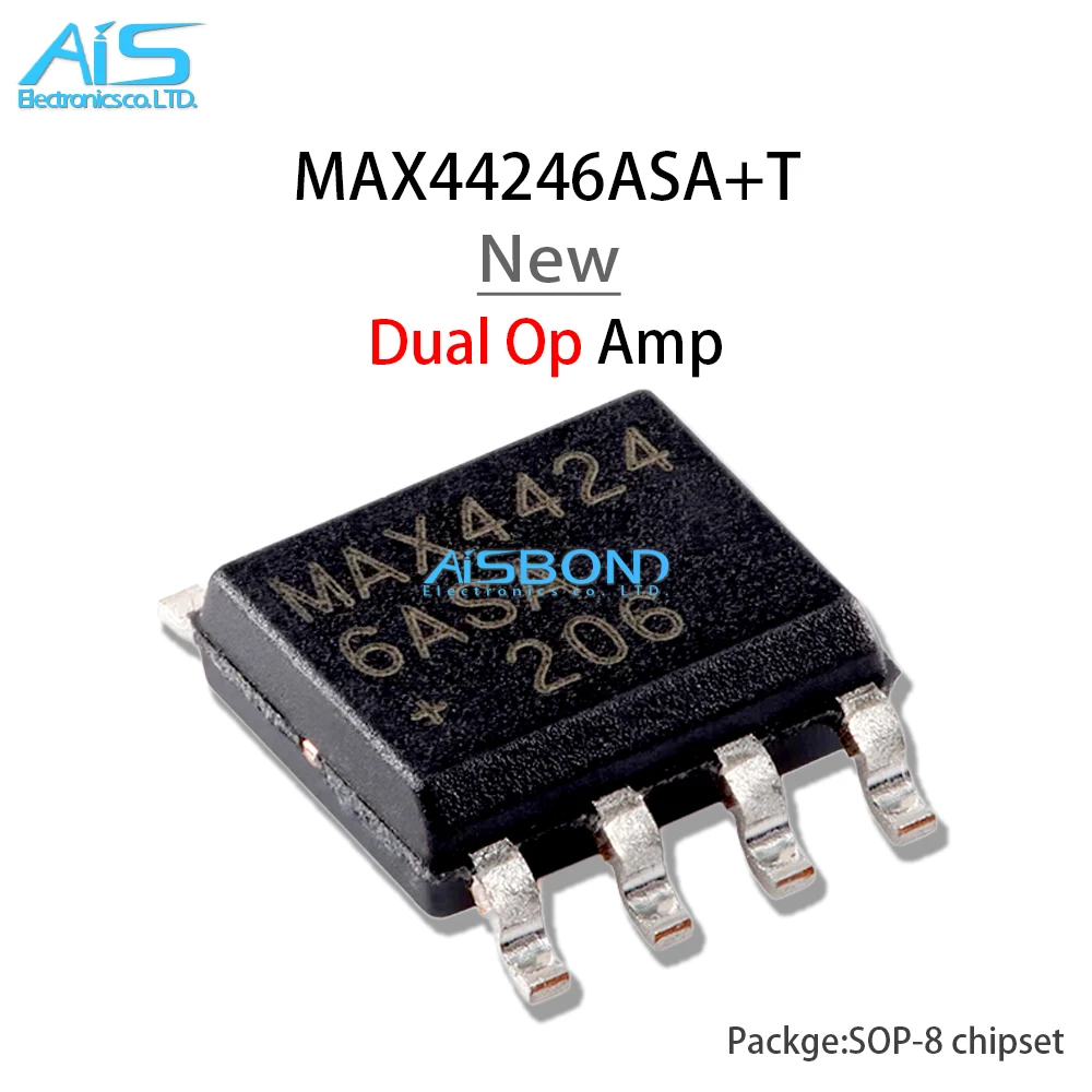 

10Pcs/Lot New MAX44246ASA+T MAX4424 6ASA 36V Low-Noise Precision Dual Op Amp Operational amplifier IC SOP-8 Chip