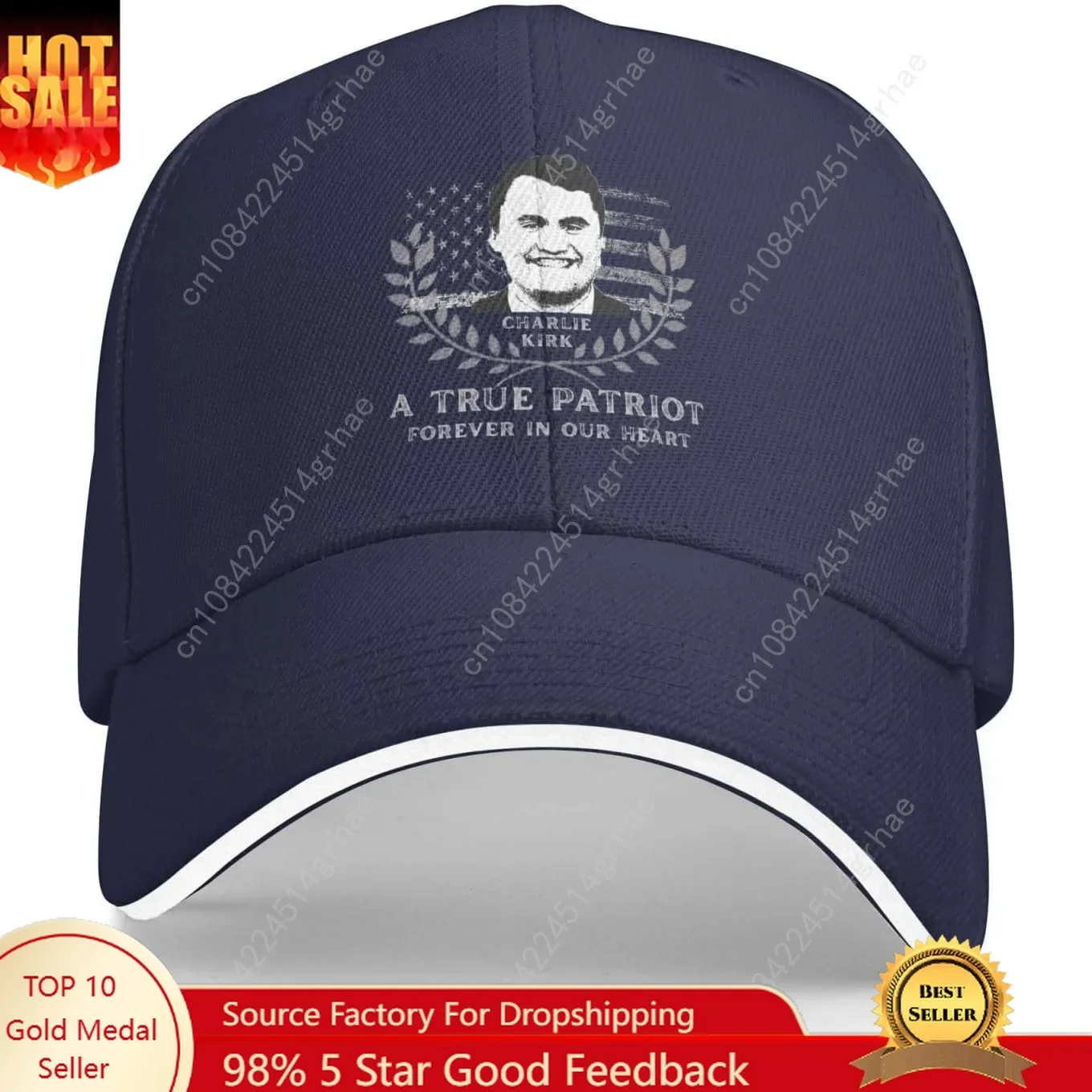 

Rest in Peace Charlie Kirk Hats Memorial Tribute Charlie 1993 2025 Baseball Cap