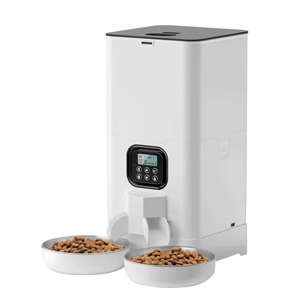 Automatic Pet Feeder Smart Cat Food Dispenser APP Remote Control Auto WiFi Intelligent Timing Quantitative Double Meal Feeder
