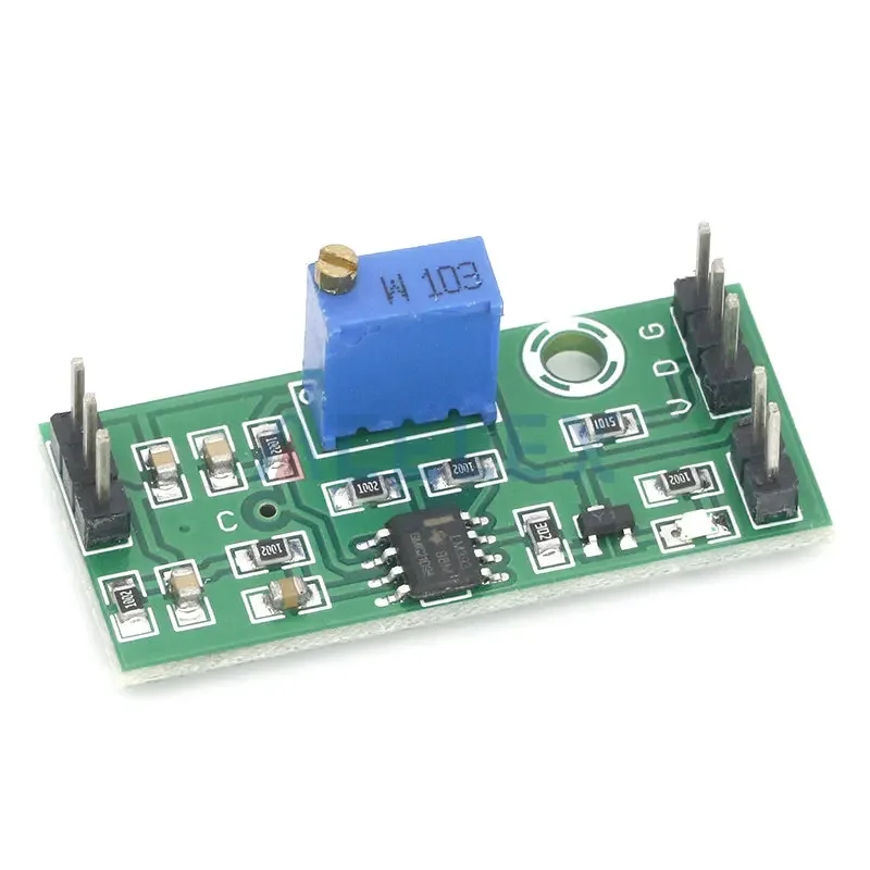 LM393 Voltage Comparator Module Signal Waveform Adjustable High Low Level/Load Drive Dual Channel 4.5-28V High Voltage Module