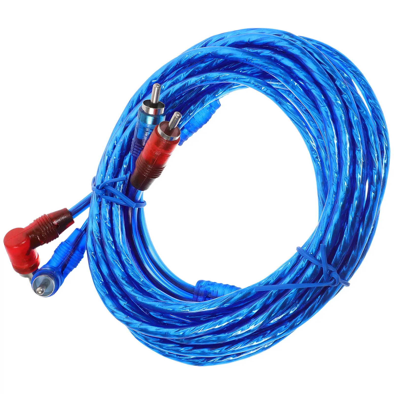 5M Dual Rca Audio Cable Enhanced Shielding Stable Sound Quality for Car Amplifier TV Audio System Speaker