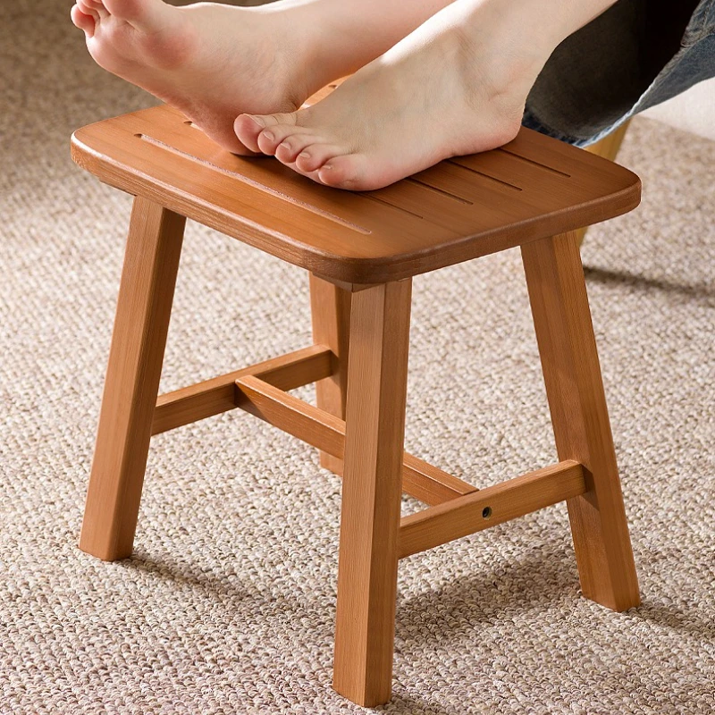 

Stable Stool small bench small square stool children adult small stool bathroom living room bamboo stool shoe stool shoe stool