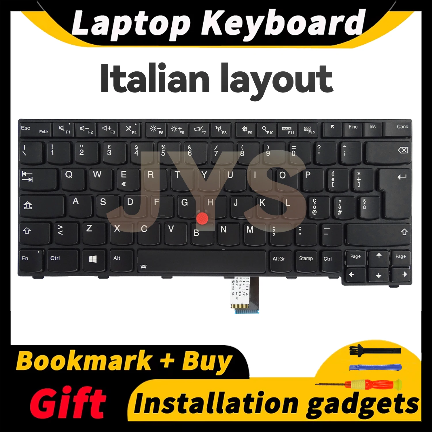 

Suitable for Lenovo ThinkPad T440/T440s/T440P/T450/T460/L440/L450/L460/L470/T431S laptop keyboard with backlit Italian layout