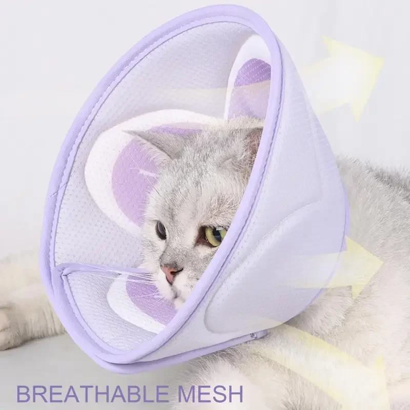 New Mesh Breathable Elizabethan Collar Washable Spay/Neuter Anti-Scratch Anti-Lick & Bite Collar Soft & Comfortable Collar