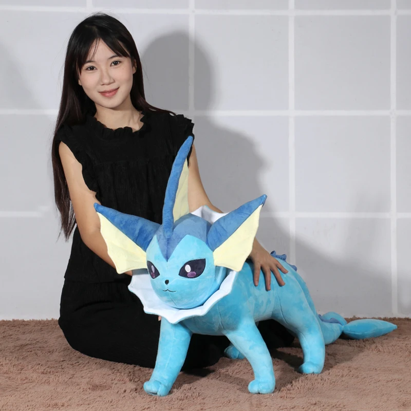 

50cm Cute PokéMon Vaporeon Kawaii Soft Stuffed Anime Plush Pillow Doll Trendy Doll Ornament Toy Girl Birthday Xmas Gift